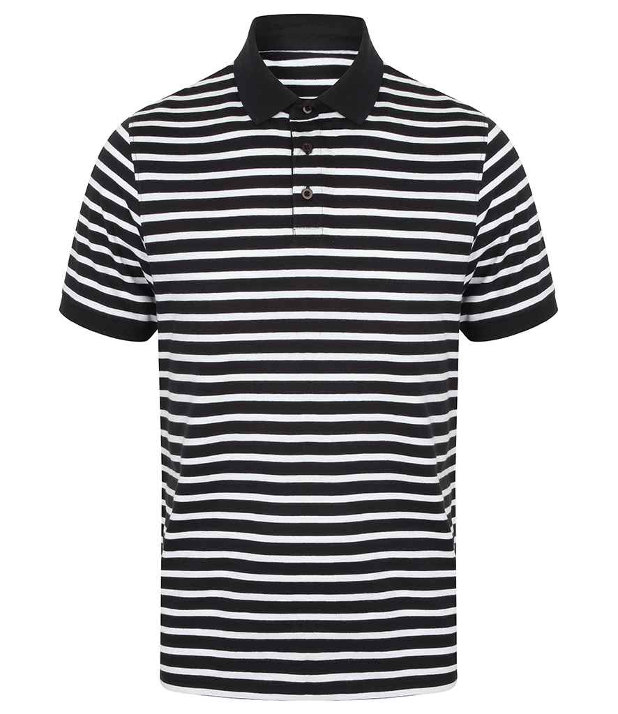 FR230 Front Row Striped Jersey Polo Shirt