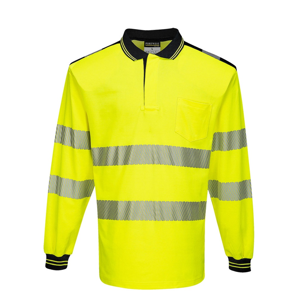 T184 PW3 Hi-Vis Polo Shirt L/S