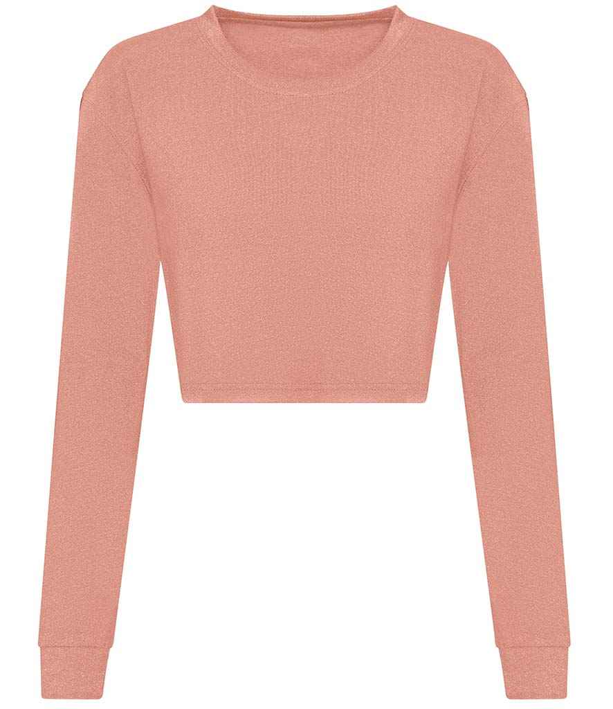 JT016 AWDis Ladies Long Sleeve Cropped T-Shirt