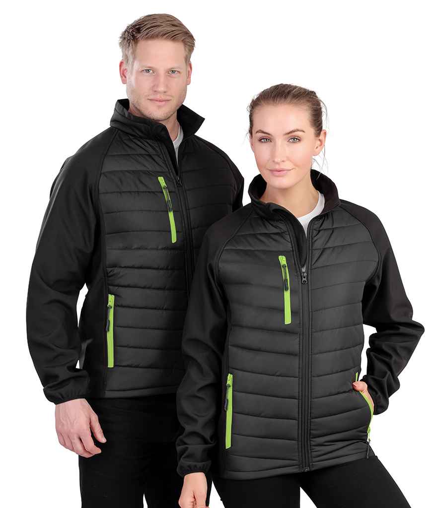 RS237 Result Genuine Recycled Black Compass Padded Jacket