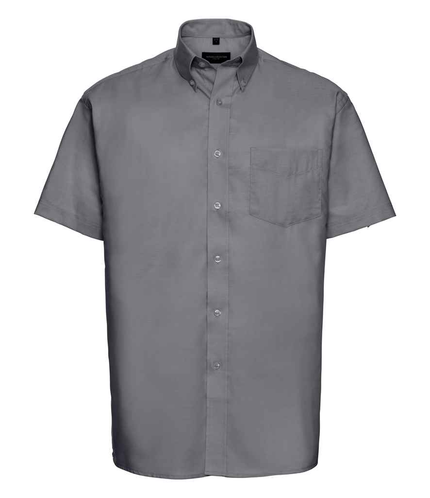933M Russell Collection Short Sleeve Easy Care Oxford Shirt