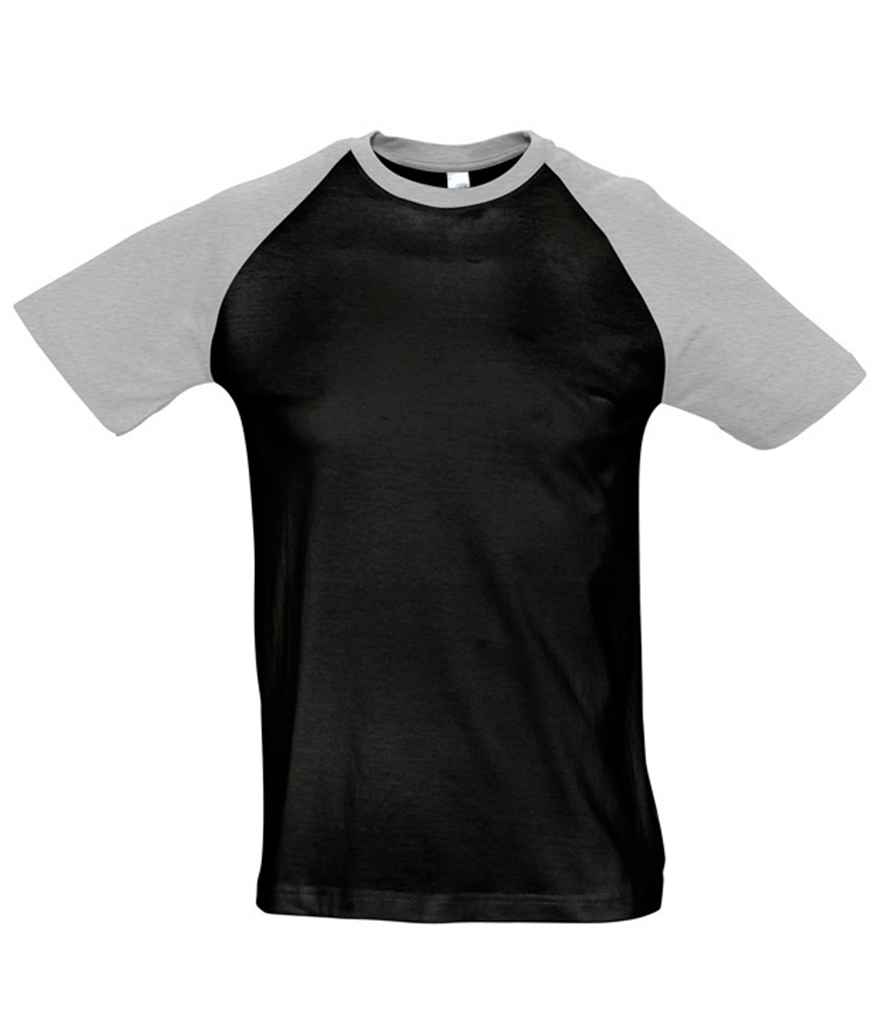 11190 SOL'S Funky Contrast Baseball T-Shirt