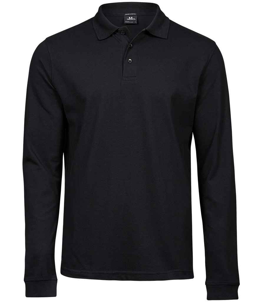 T1406 Tee Jays Luxury Stretch Long Sleeve Polo Shirt