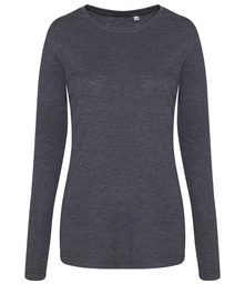 JT002F AWDis Ladies Long Sleeve Tri-Blend T-Shirt