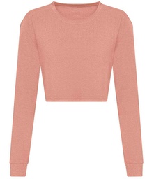 JT016 AWDis Ladies Long Sleeve Cropped T-Shirt