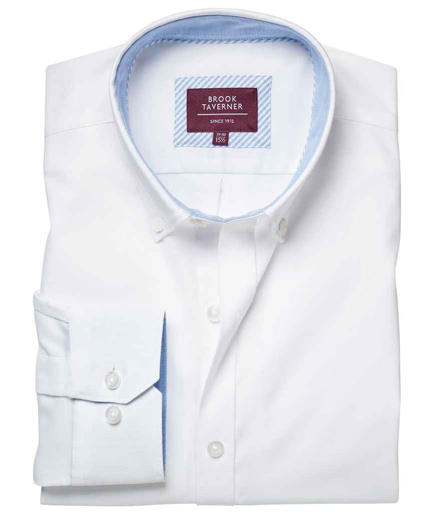 BK586 Brook Taverner Lawrence Long Shirt Stretch Oxford Shirt