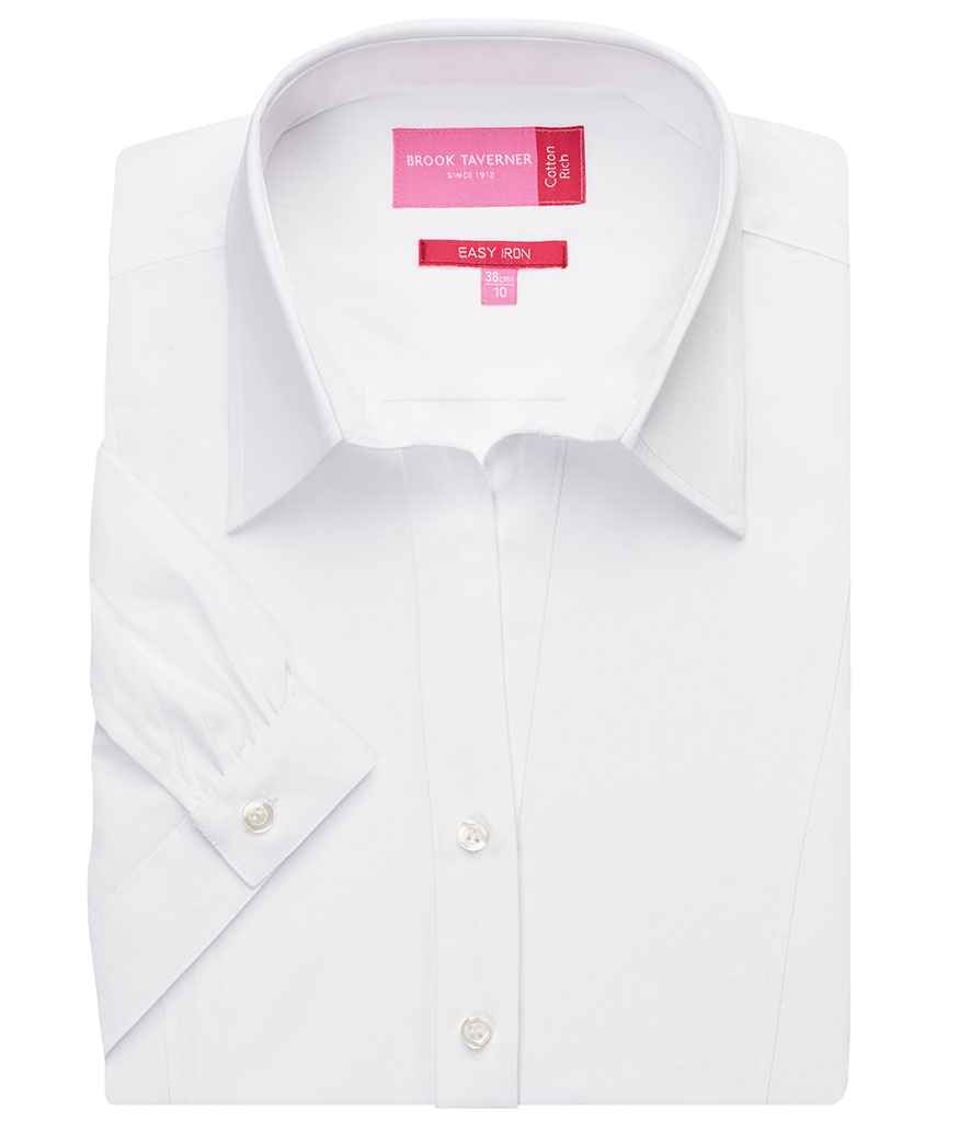 BK153 Brook Taverner Ladies Paduli Short Sleeve Poplin Shirt