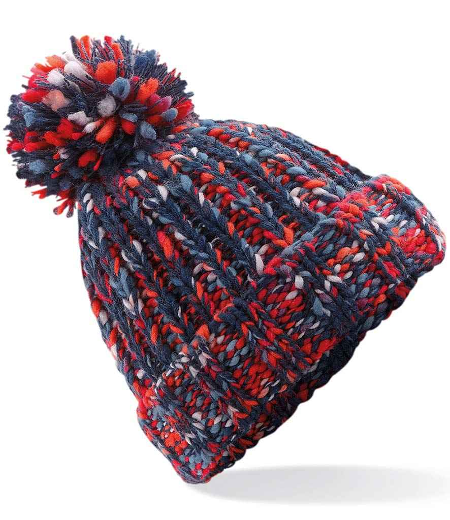 BB487 Beechfield Twister Pom Pom Beanie