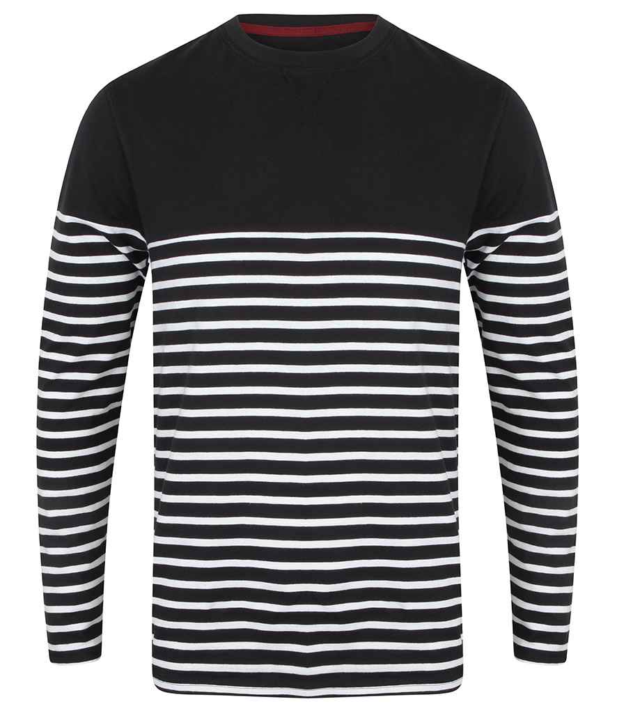 FR134 Front Row Unisex Long Sleeve Breton Striped T-Shirt