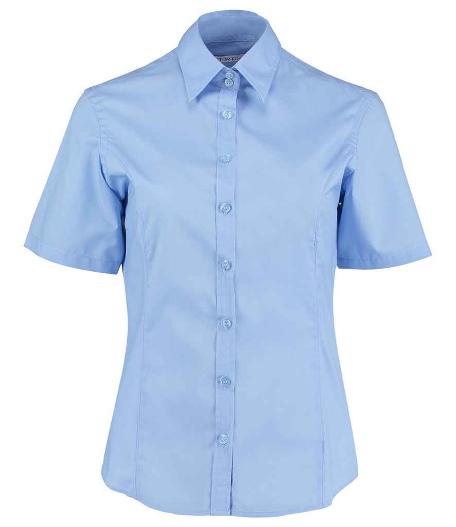 K742F Kustom Kit Ladies Short Sleeve Tailored Business Shirt