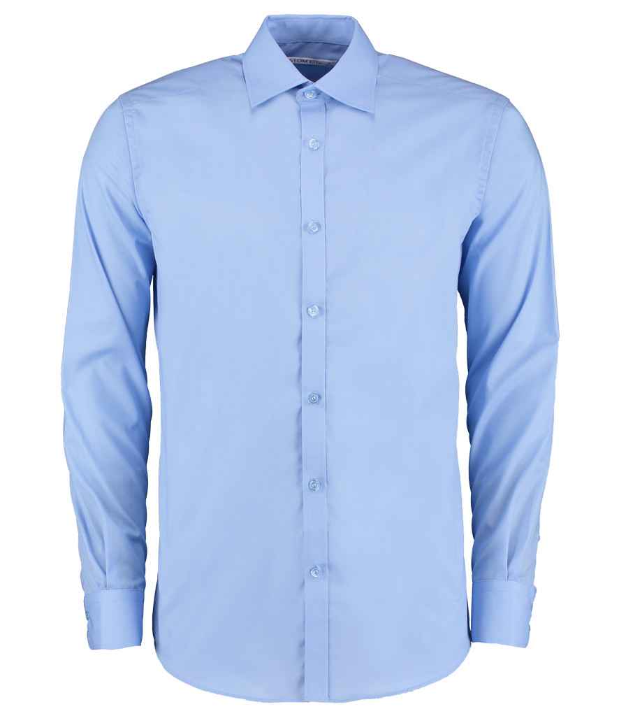 K192 Kustom Kit Long Sleeve Slim Fit Business Shirt