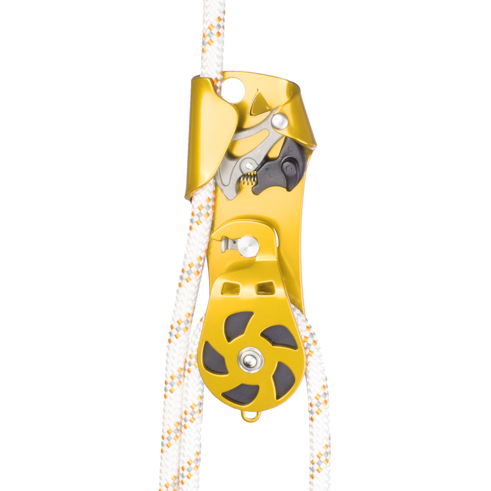 HURRICANE rope clamp w pulley, alloy 
(D43 - s/steel)