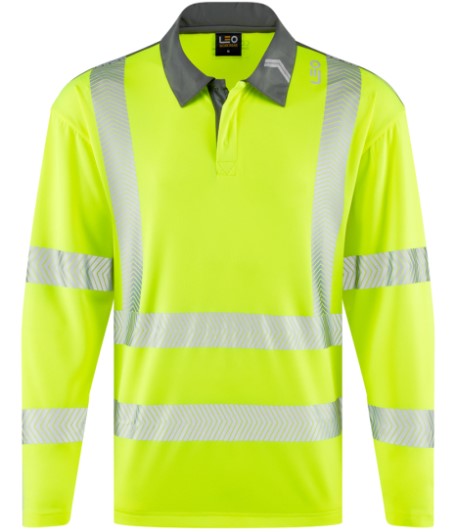 P13-Y-LEO Georgeham Leo EcoViz COOLMAX L/S Polo