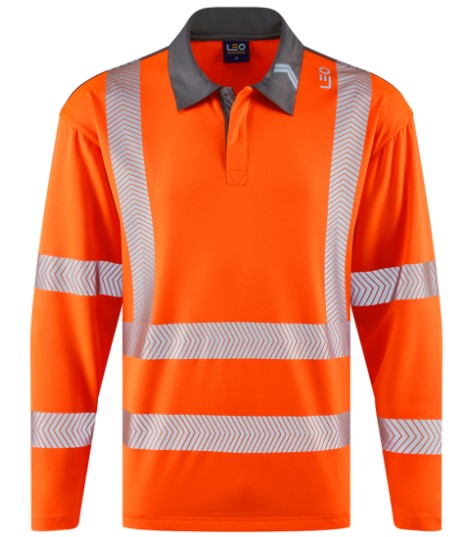 P13-O-LEO Georgeham Leo EcoViz COOLMAX L/S Polo