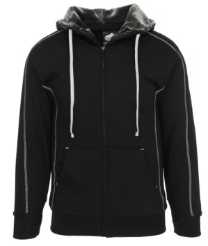 1285 Orn Crane Fur-Lined Hoodie