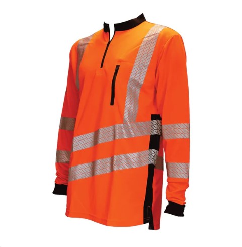 THHV2010 Long Sleeve T-Shirt Hi-Vis Orange Treehog