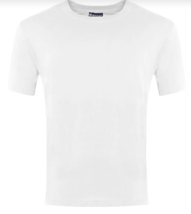 Ysgol Pant Pastynog PE T-Shirt White (3TC)