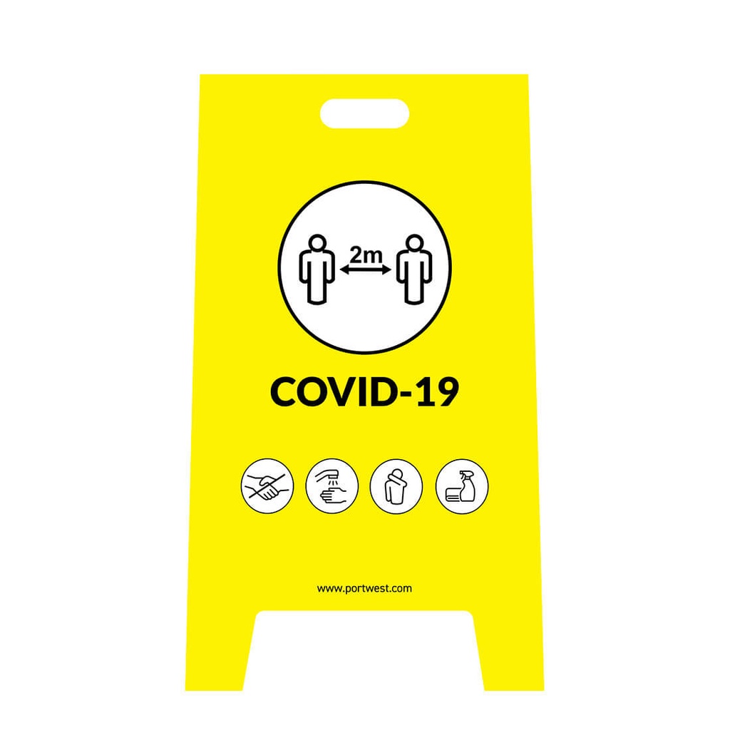 CV92 Covid A Frame Warning Sign