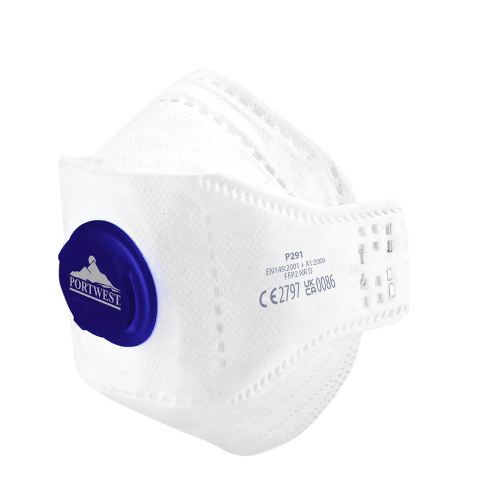 P291 EAGLE FFP2 Valved Dolomite Fold Flat Respirator