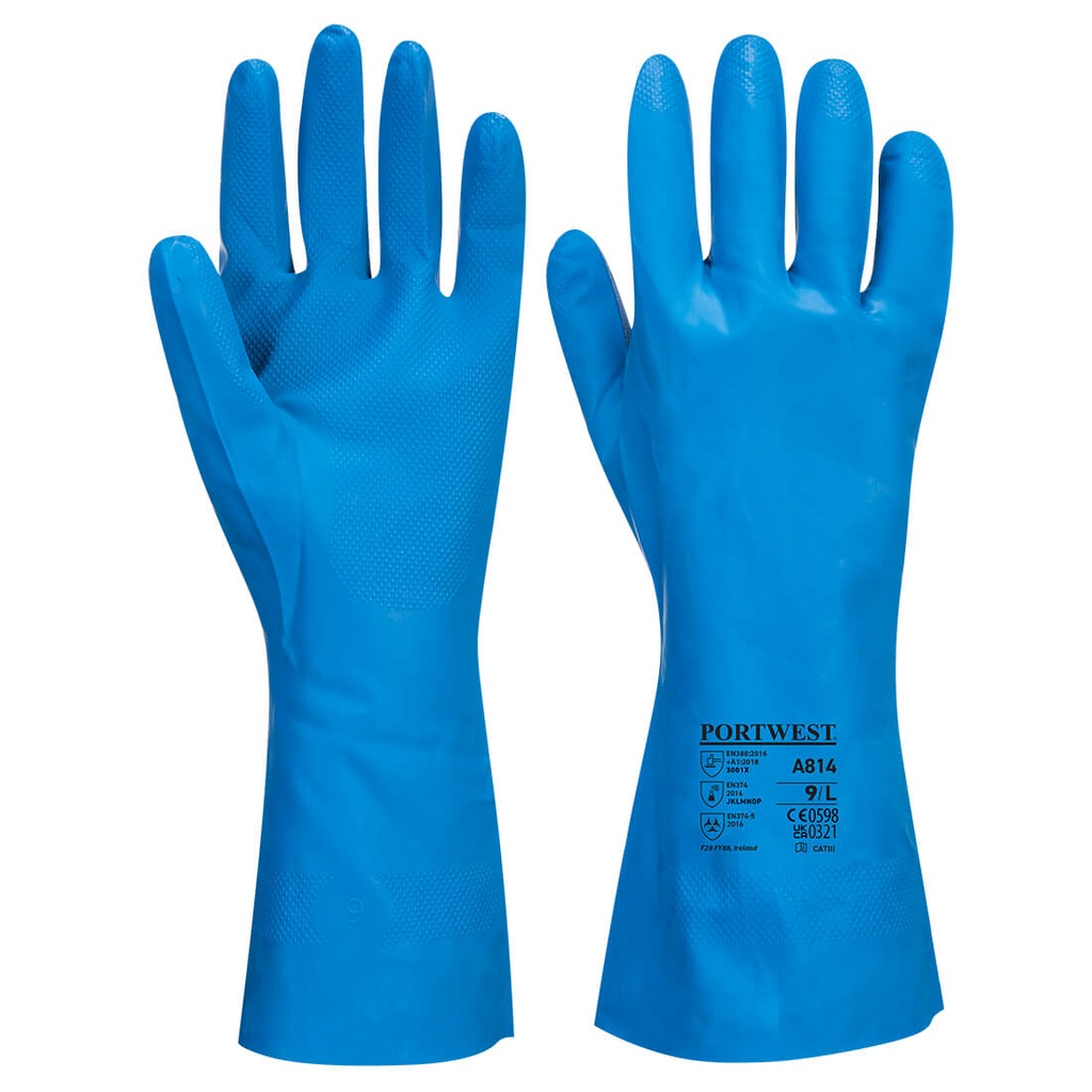 A814 Food Approved Nitrile Gauntlet