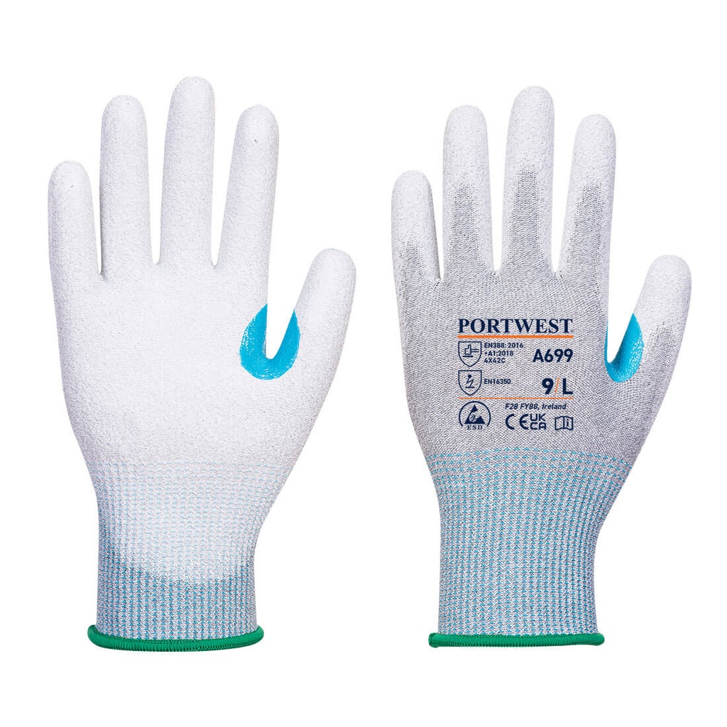 A699 MR13 ESD PU Palm Glove - 12 pack