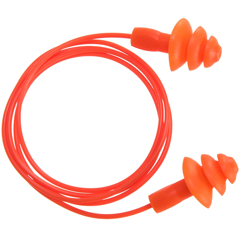 EP04 Reusable Corded TPR Ear Plugs ( 50 pairs)