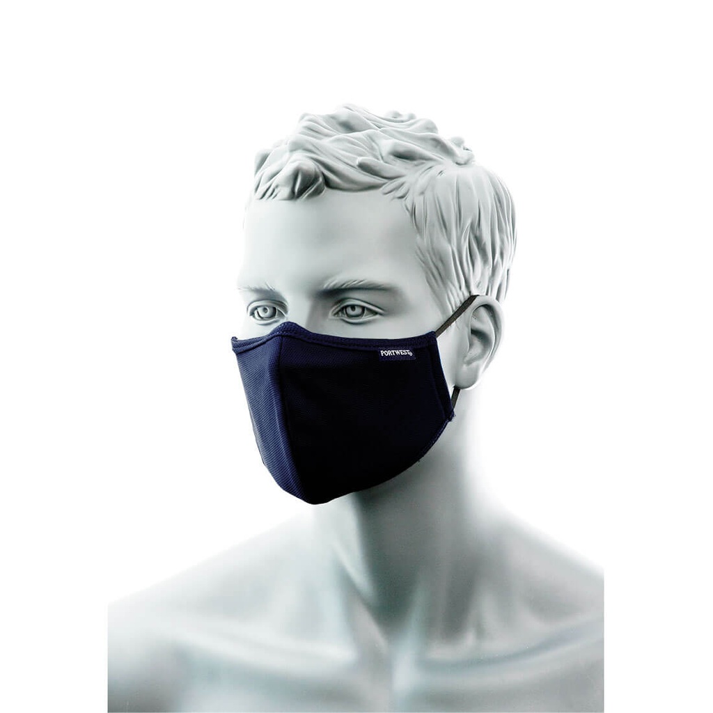 CV34 2-Ply Anti-Microbial Fabric Face Mask with Nose Band (Pk25)