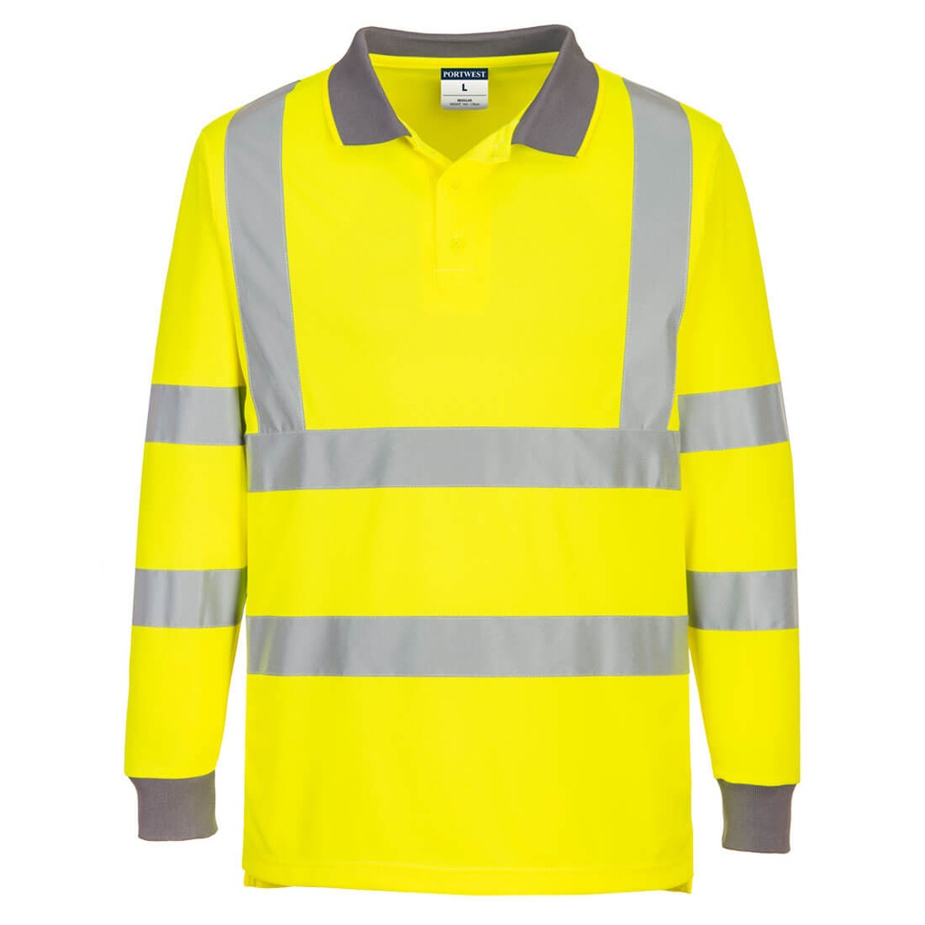 EC11 Eco Hi-Vis L/S Polo  (6 pack)