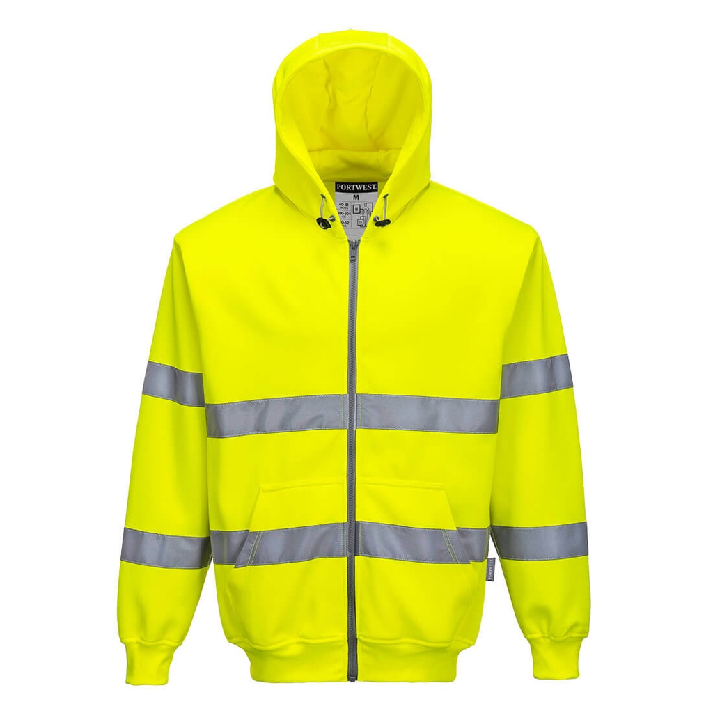 B305 Hi-Vis Zip Front Hoodie