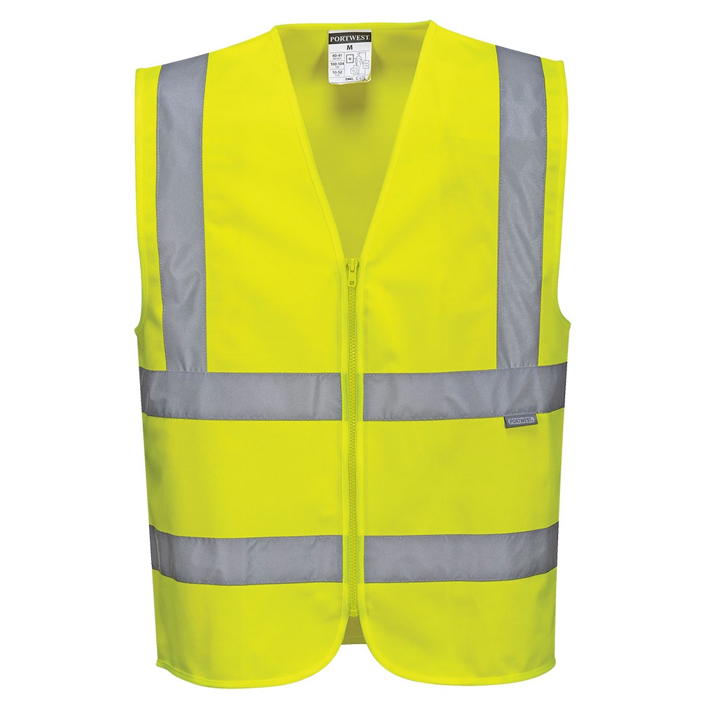 C375 Hi-Vis Zipped Band & Brace Vest