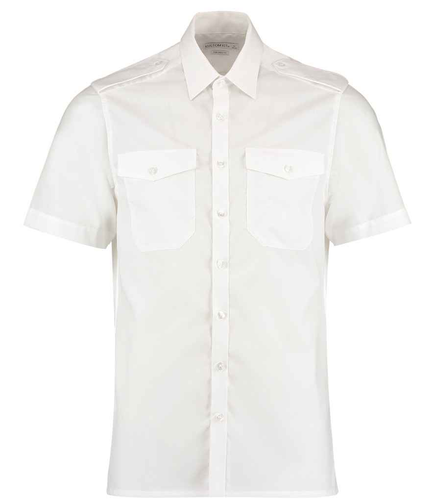 K133 Kustom Kit Short Sleeve Tailored Pilot Shirt