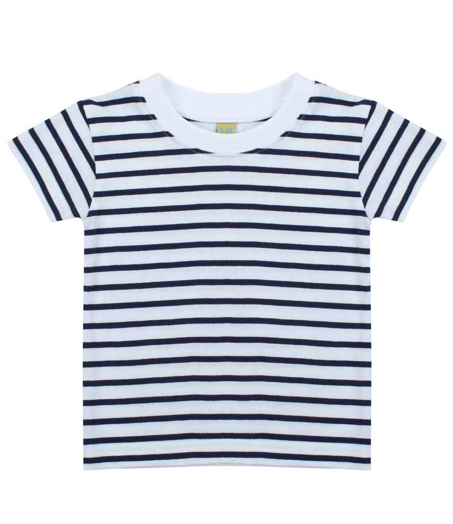 LW27T Larkwood Baby/Toddler Striped Crew Neck T-Shirt