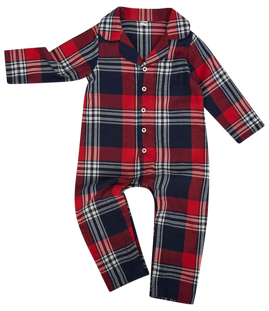 LW74T Larkwood Baby/Toddler Tartan All In One