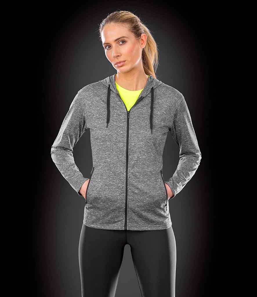 SR277F Spiro Ladies Hooded T-Shirt Jacket