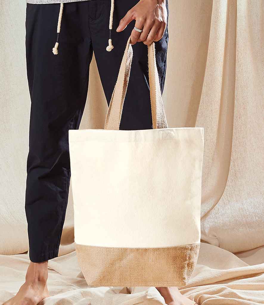 W450 Westford Mill Jute Base Canvas Shopper