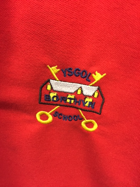 Ysgol Borthyn Polo Shirt (Red/White)