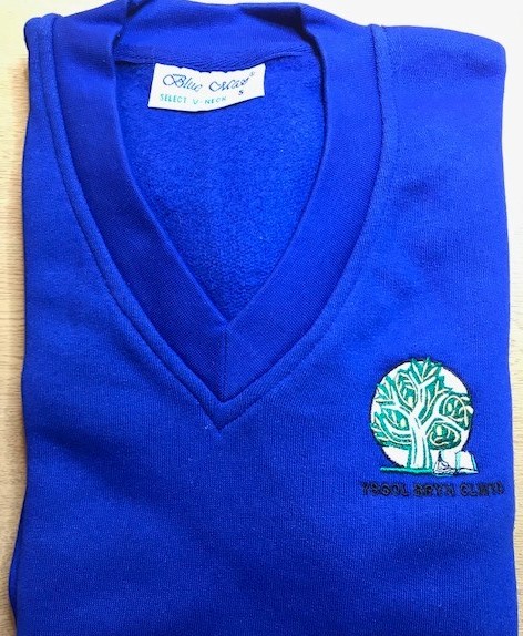 Ysgol Bryn Clwyd Royal Select V-neck Sweater (Dark Royal) 3SV