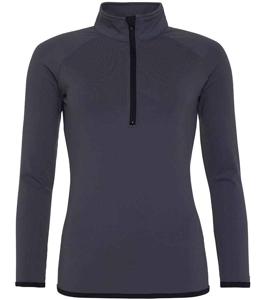 JC036 AWDis Ladies Cool Half Zip Sweat Top