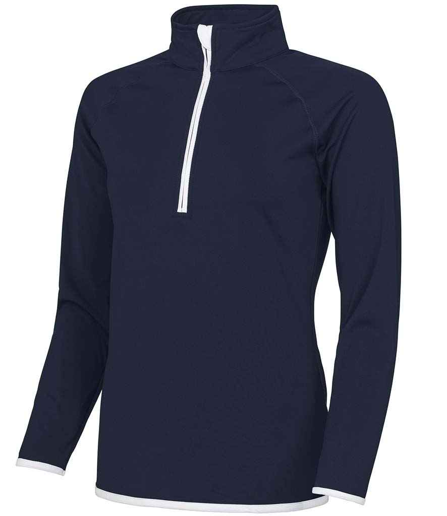 JC036 AWDis Ladies Cool Half Zip Sweat Top