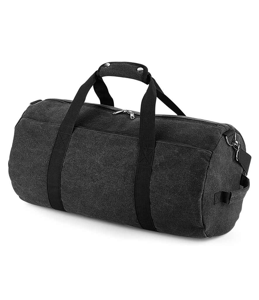 BG655 BagBase Vintage Canvas Barrel Bag