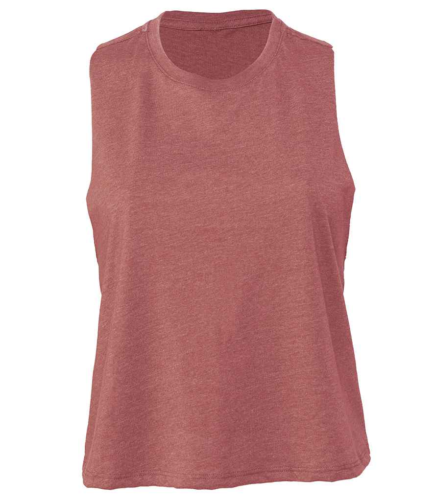 BL6682 Bella Ladies Racer Back Cropped Tank Top