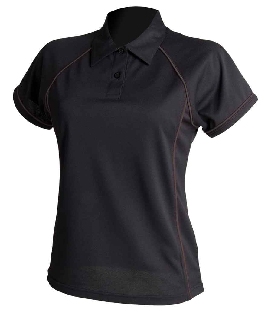 LV371 Finden and Hales Ladies Performance Piped Polo Shirt