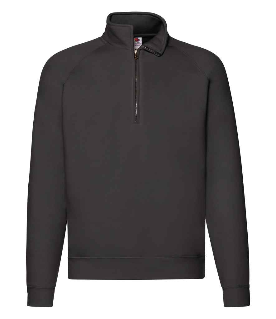 SSE17 Fruit of the Loom Premium Zip Neck Sweatshirt