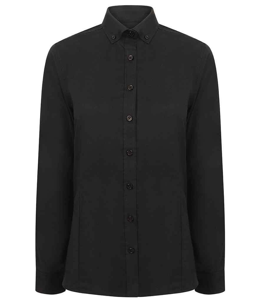 H513R Henbury Ladies Modern Long Sleeve Regular Fit Oxford Shirt