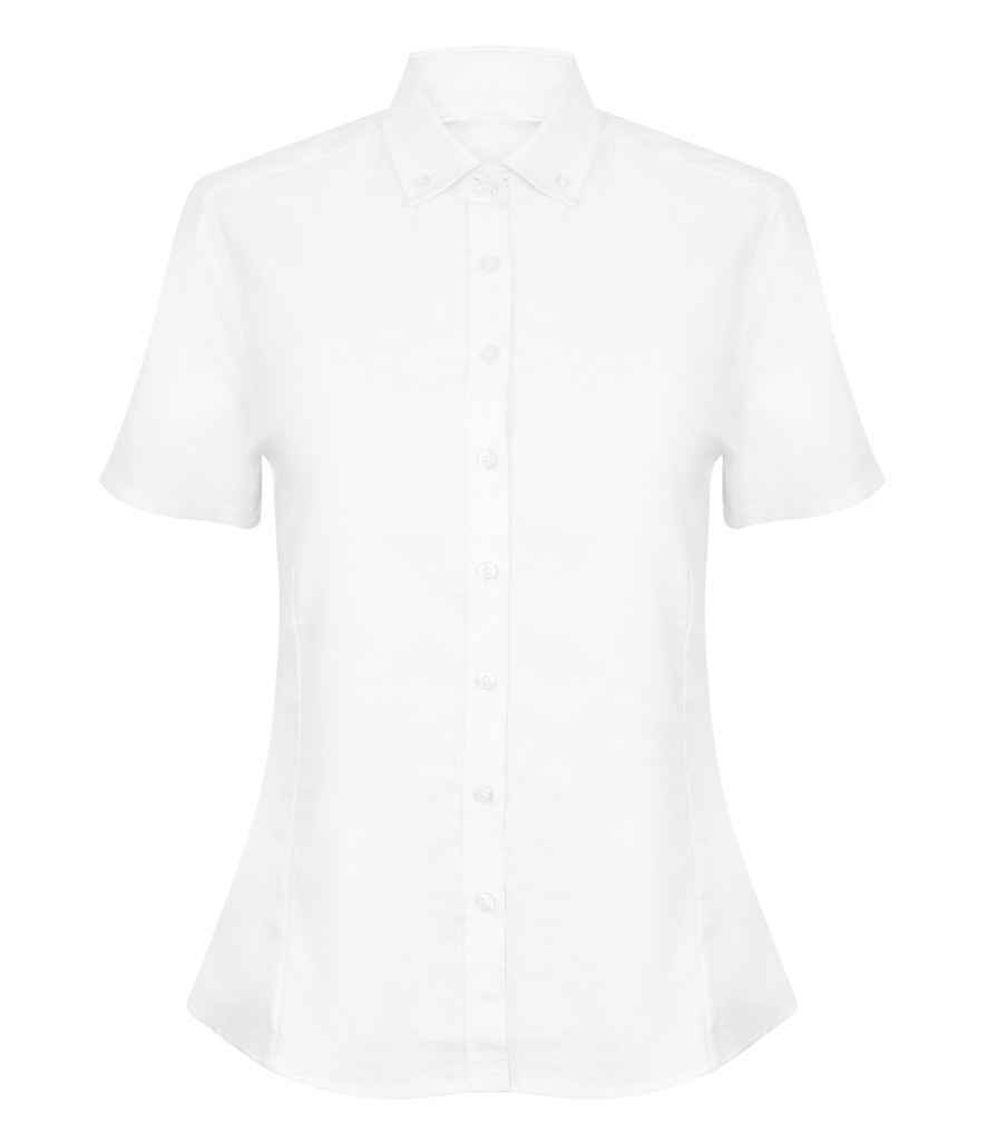 H518R Henbury Ladies Modern Short Sleeve Regular Fit Oxford Shirt