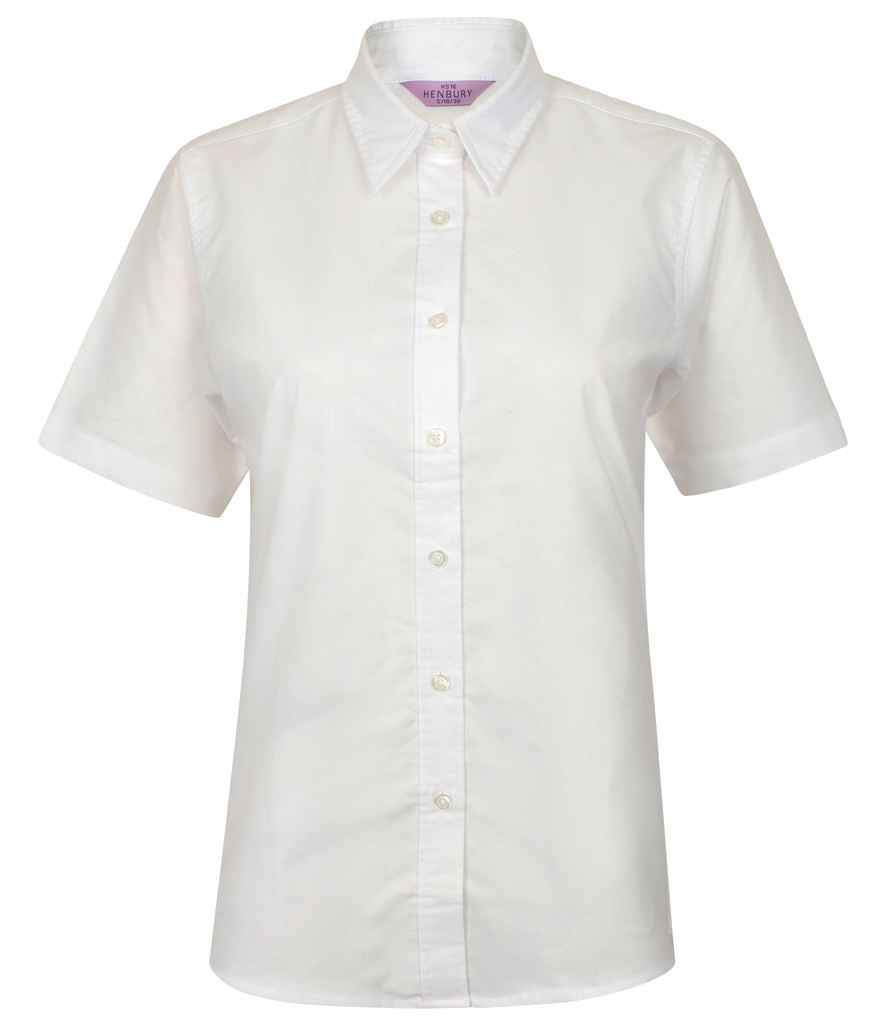 H516 Henbury Ladies Short Sleeve Classic Oxford Shirt