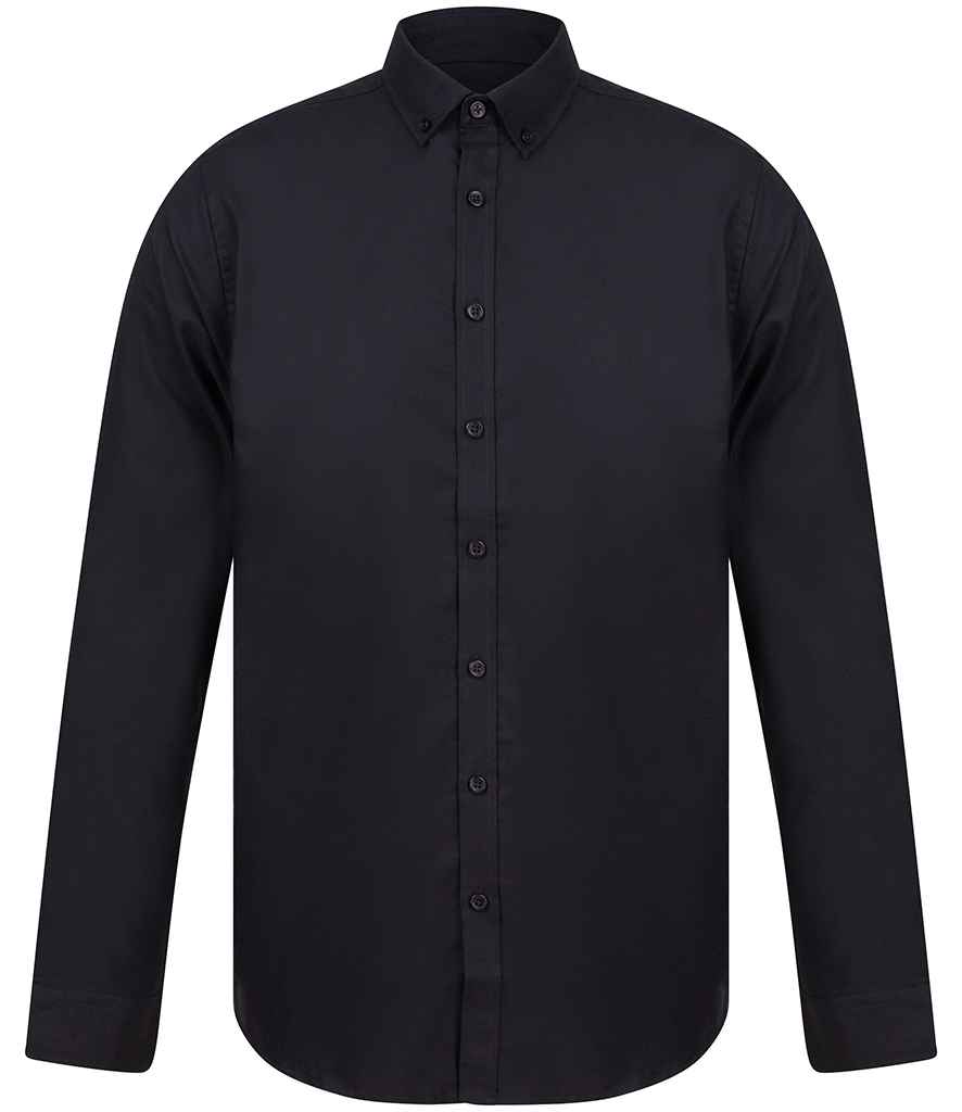 H512S Henbury Modern Long Sleeve Slim Fit Oxford Shirt