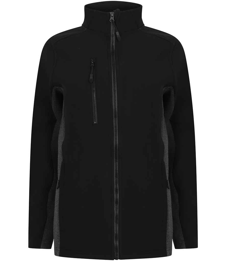 H835 Henbury Unisex Contrast Soft Shell Jacket