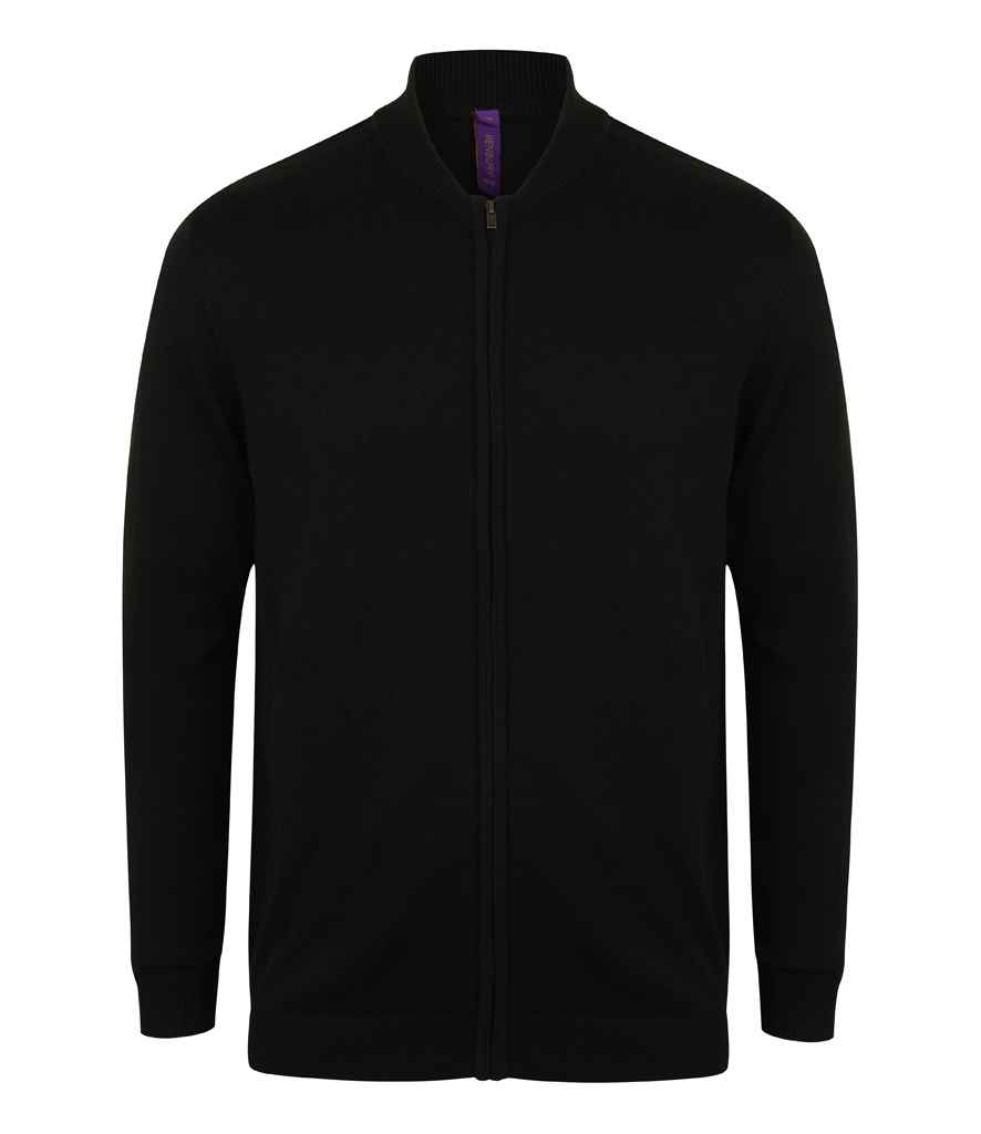 H718 Henbury Unisex Zip Through Cardigan