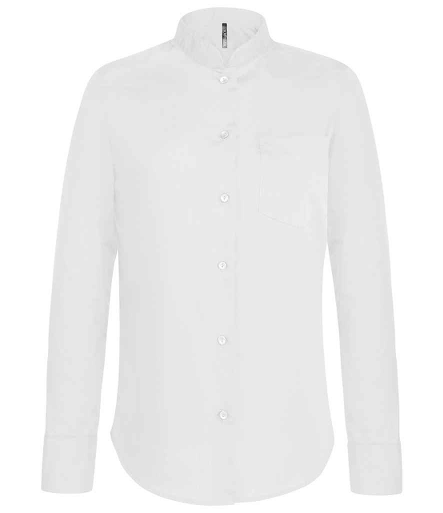 KB514 Kariban Ladies Long Sleeve Mandarin Collar Shirt
